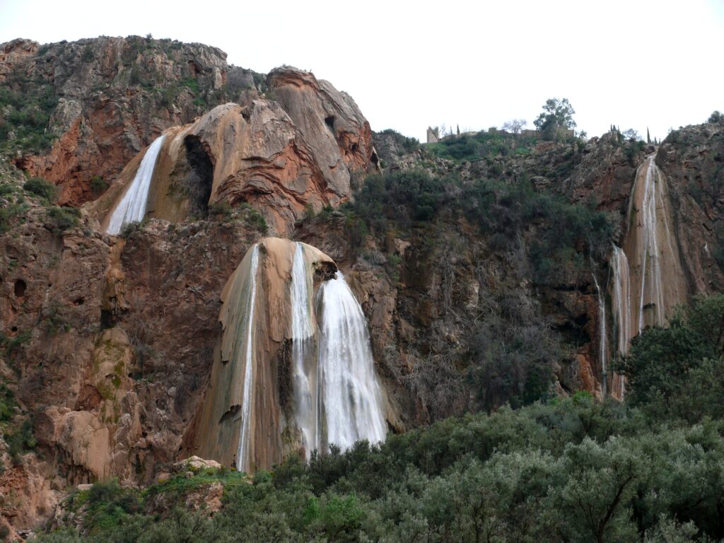 Cascades d Imouzzer Ida Ou Tanane waterfall (Bride Veil) near Agadir, Morocco
