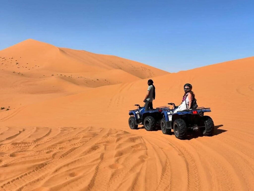 Quad biking / ATV tour on the Timlaline sand dunes near Agadir, Morocco